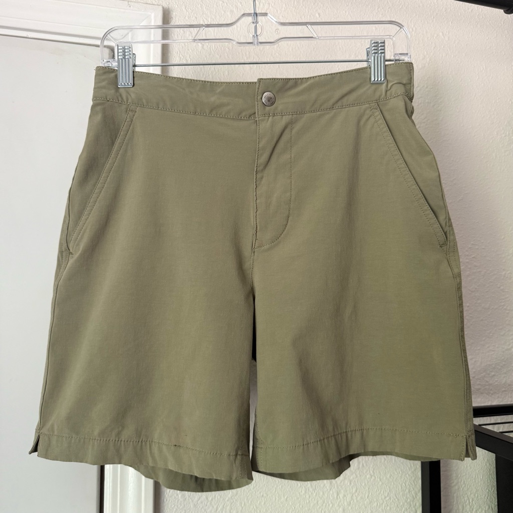 Buck Mason Olive Army Sage Green Cotton Blend Elastic Drawstring Waist Shorts